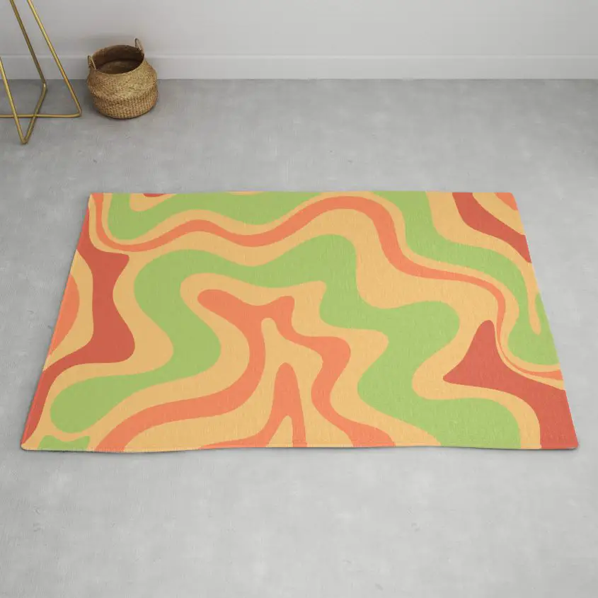 Orange And Lime Green Rugs