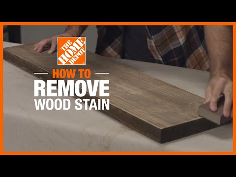 How do you remove dried wood stain?