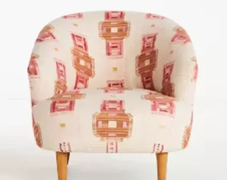 Rug Printed Accent Chair